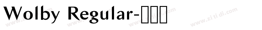 Wolby Regular字体转换